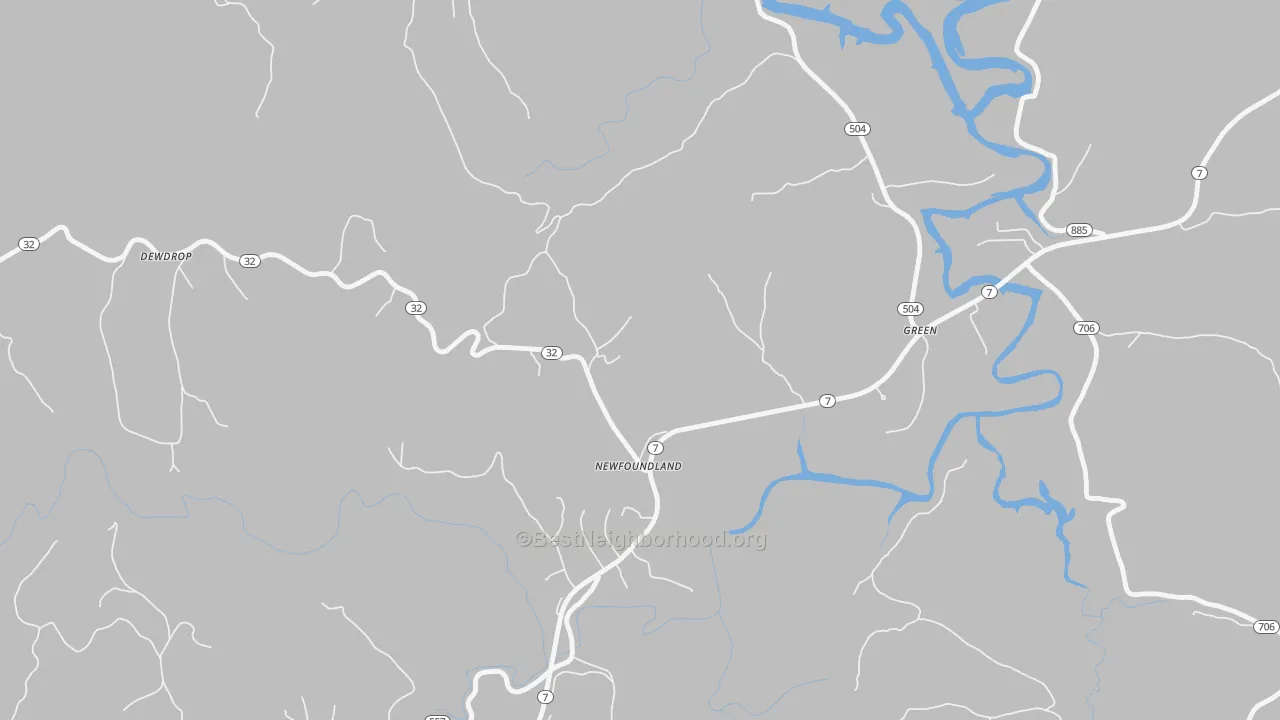 Transit Grade map of Newfoundland, KY