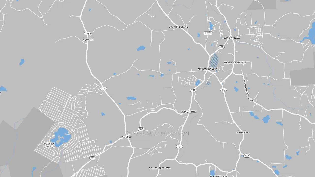 Transit Grade map of Newfoundland, PA
