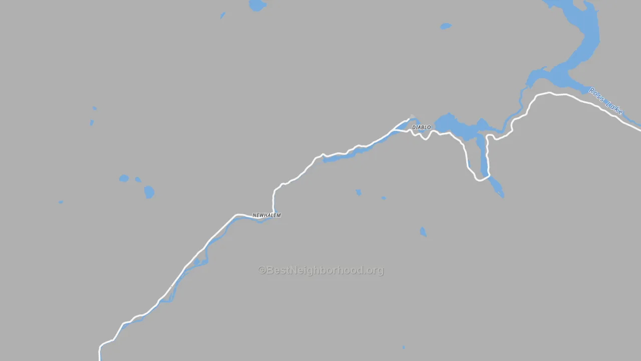 Transit Grade map of Newhalem, WA
