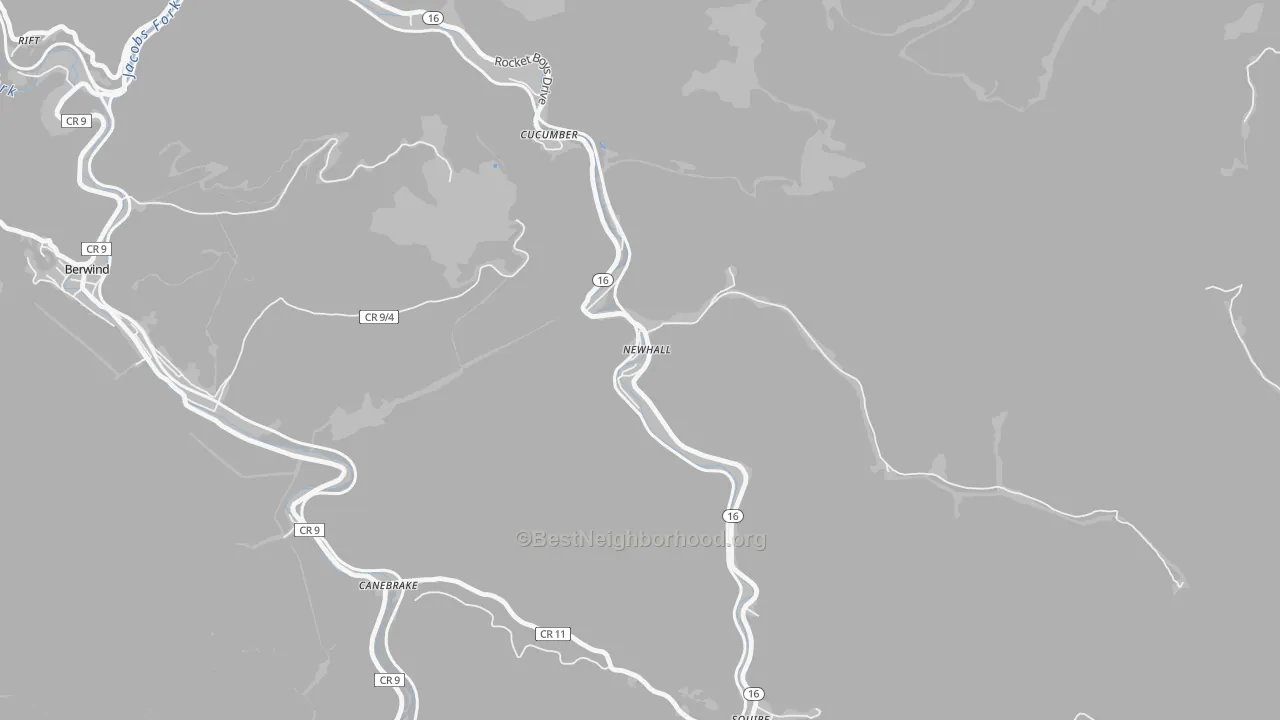 Transit Grade map of Newhall, WV