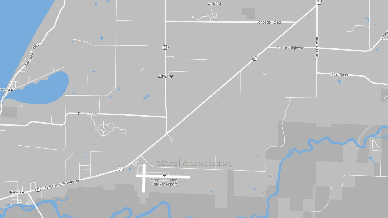 Transit Grade map of Newland, MI