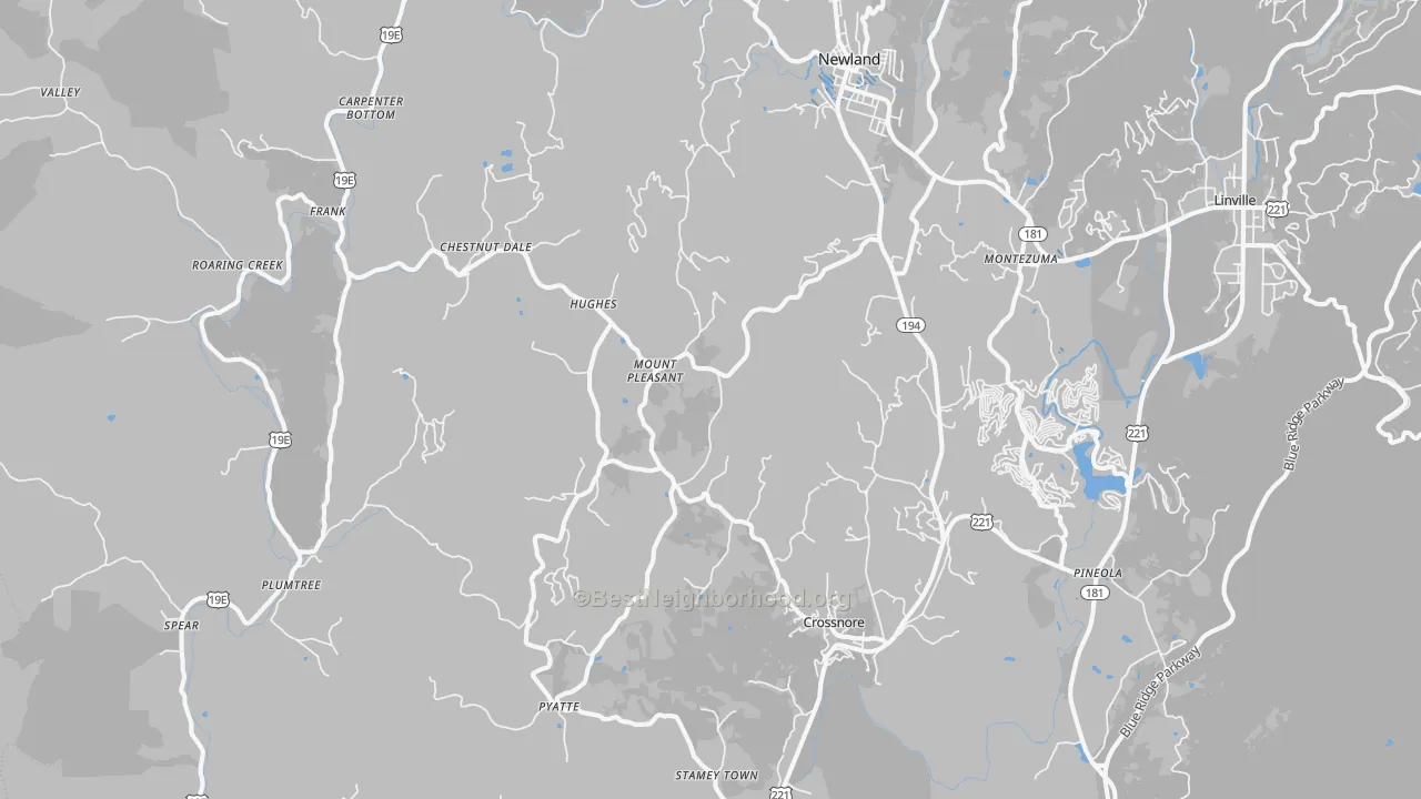 Transit Grade map of Newland, NC