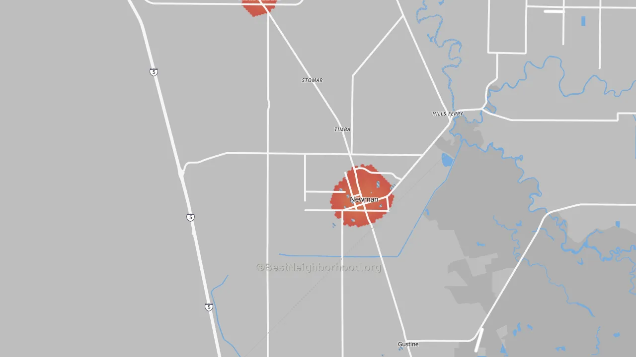 Transit Grade map of Newman, CA