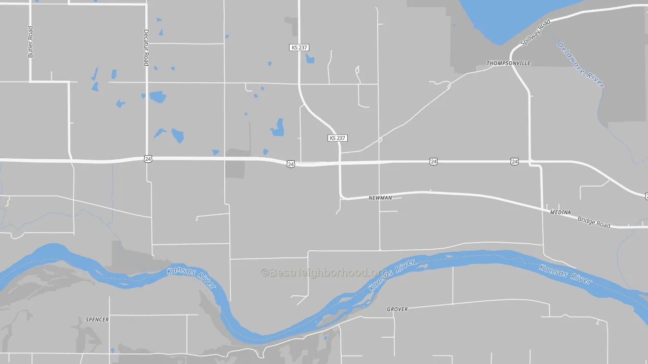 Transit Grade map of Newman, KS