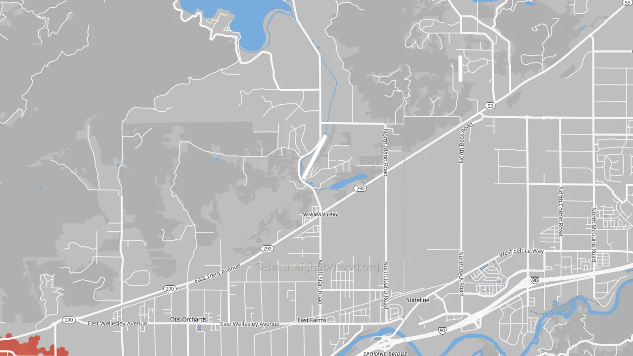 Transit Grade map of Newman Lake, WA