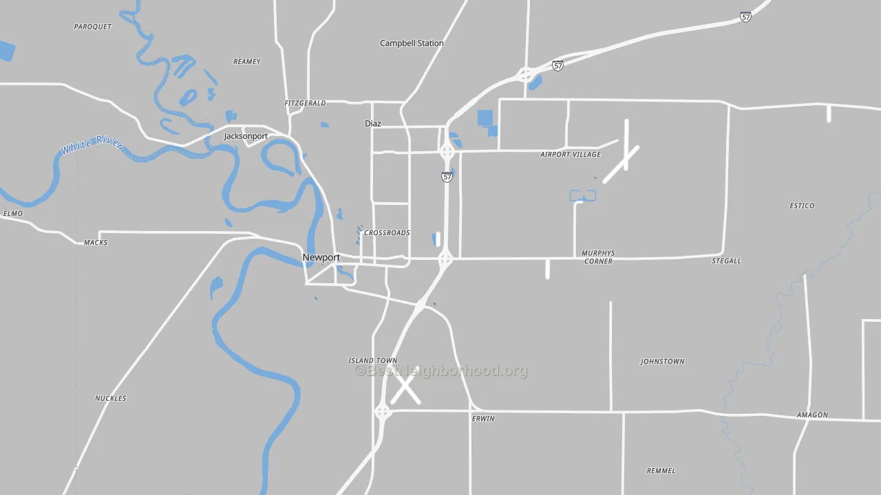 Transit Grade map of Newport, AR