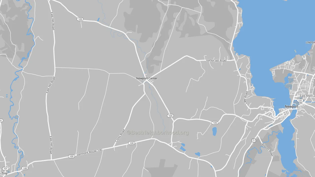 Transit Grade map of Newport Center, VT
