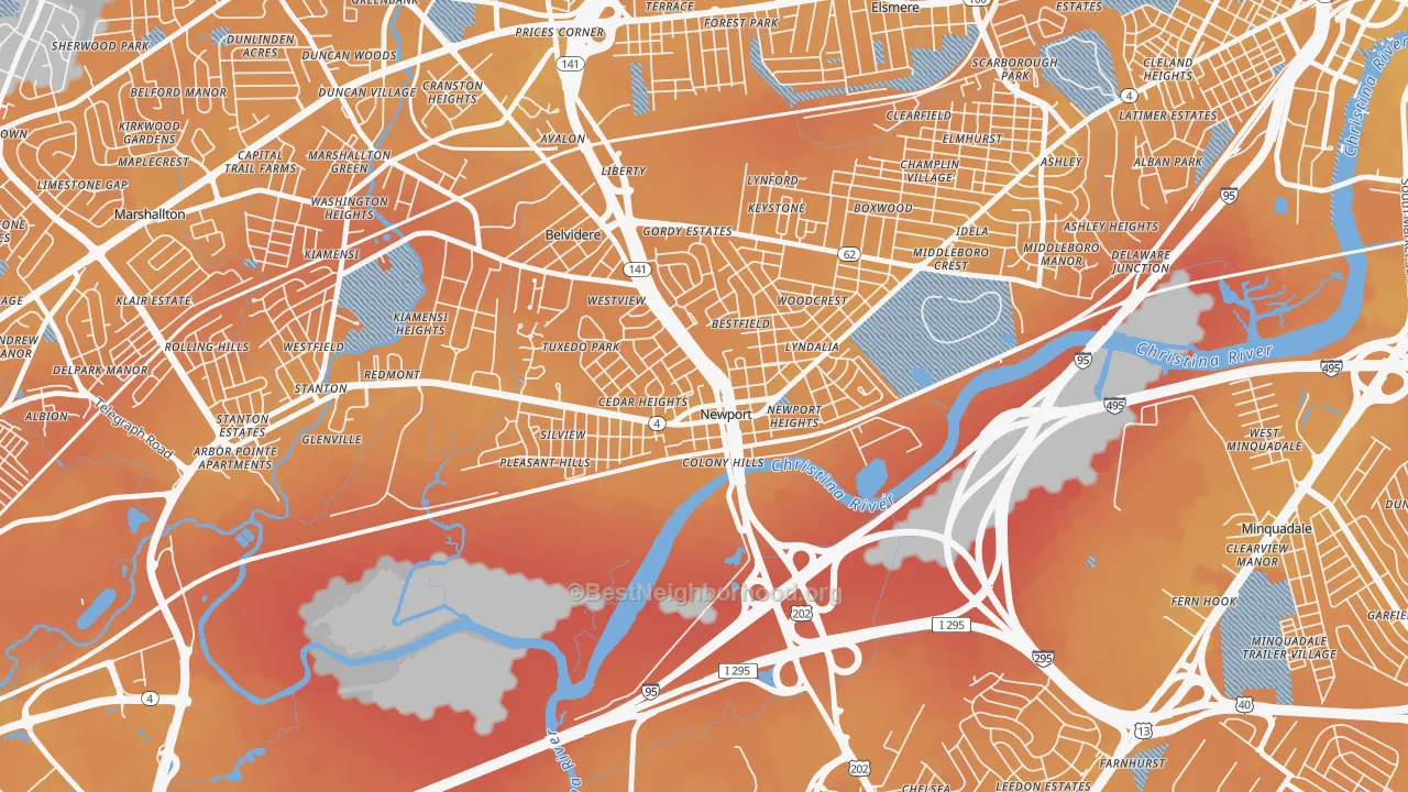 Transit Grade map of Newport, DE