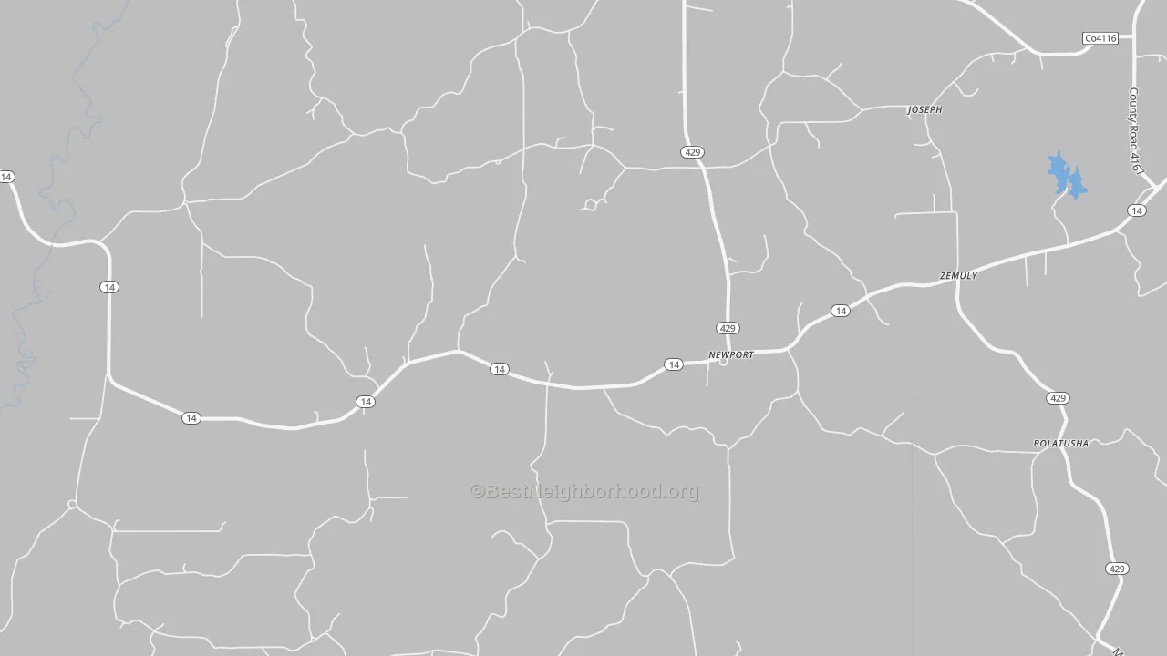 Transit Grade map of Newport, MS
