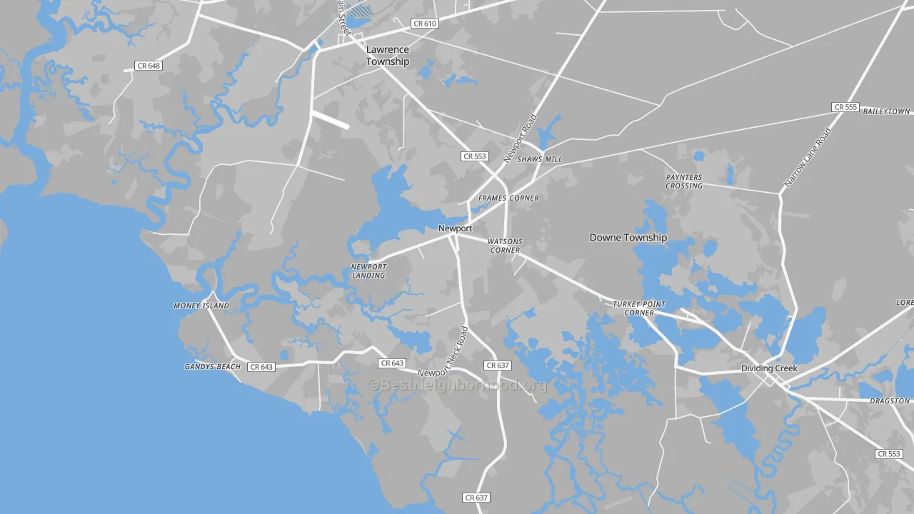 Transit Grade map of Newport, NJ