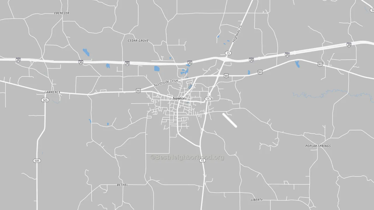 Transit Grade map of Newton, MS