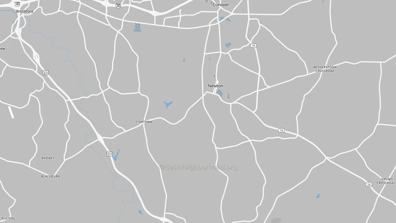 Transit Grade map of Newton, NC