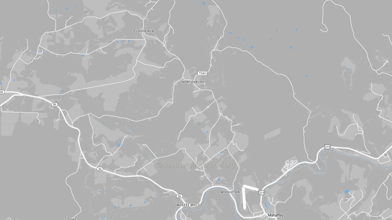 Transit Grade map of Newtonburg, PA