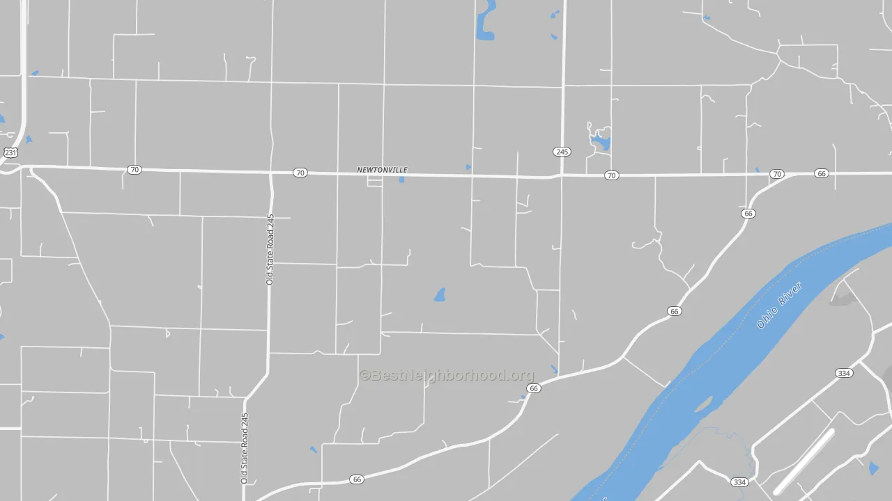 Transit Grade map of Newtonville, IN