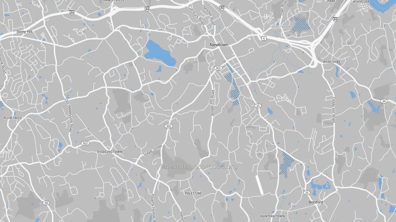 Transit Grade map of Newtown, CT