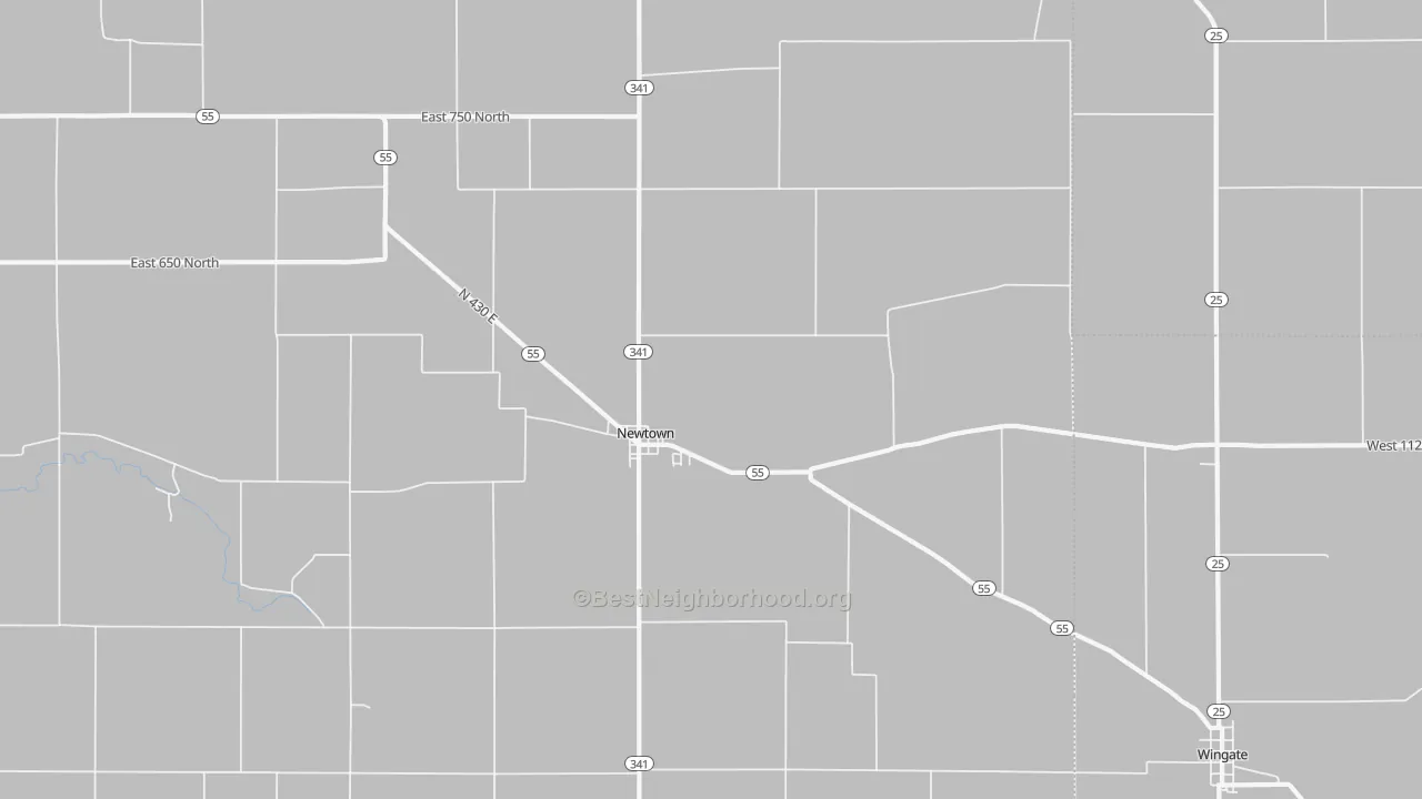 Transit Grade map of Newtown, IN