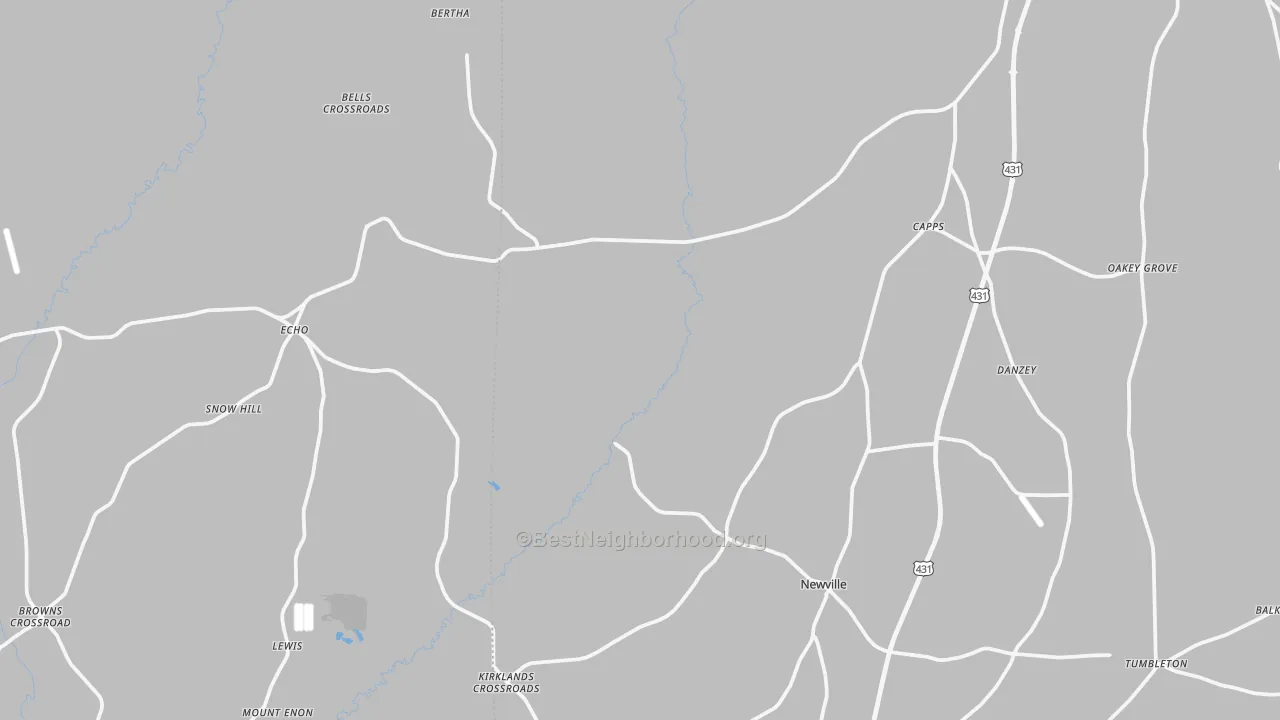 Transit Grade map of Newville, AL