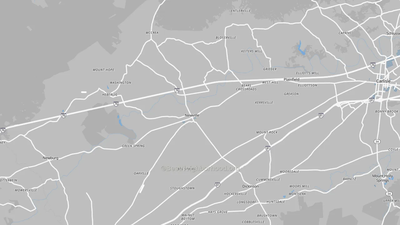 Transit Grade map of Newville, PA