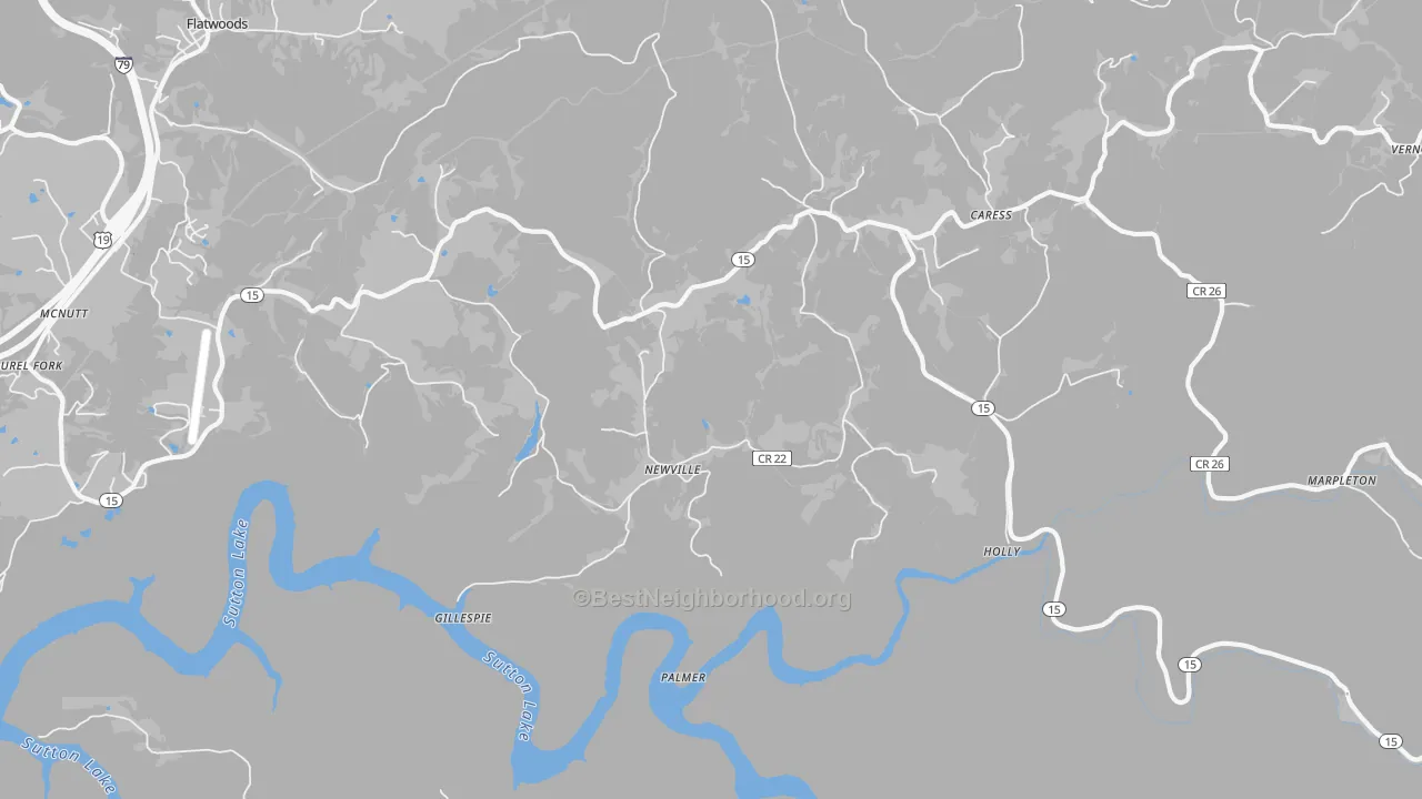 Transit Grade map of Newville, WV