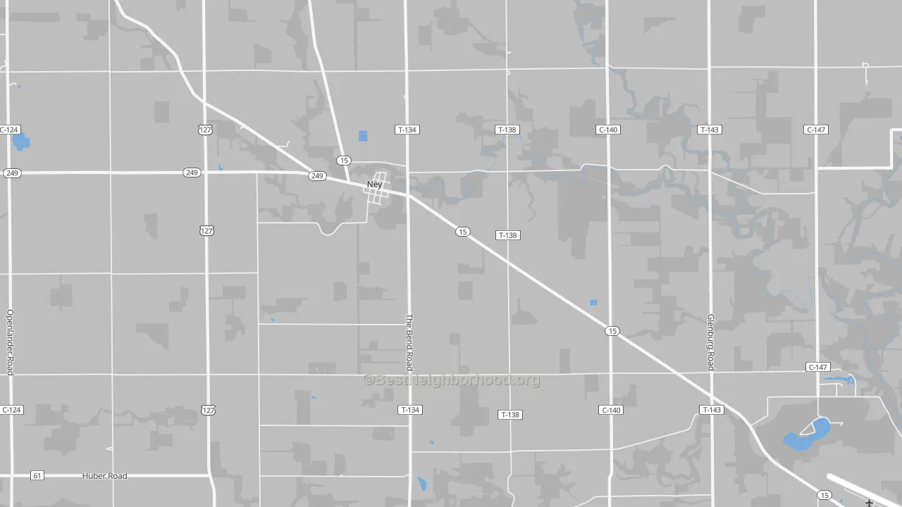 Transit Grade map of Ney, OH