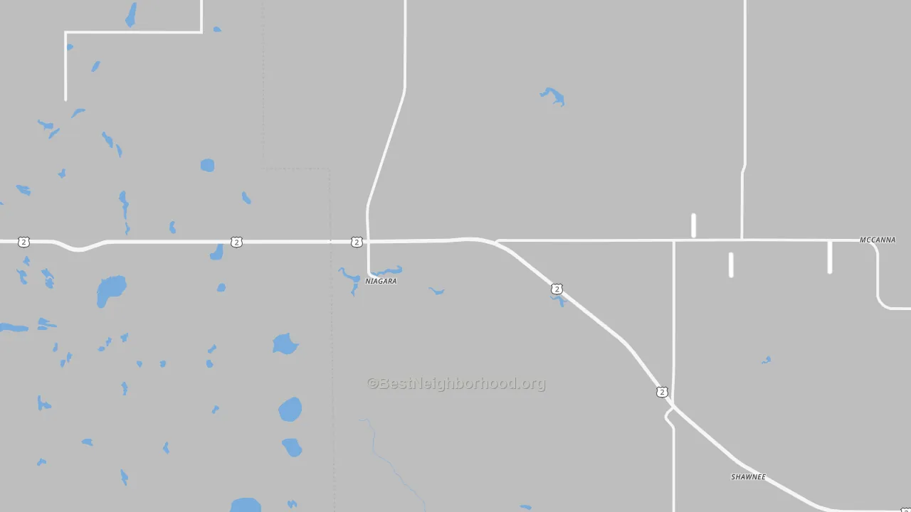 Transit Grade map of Niagara, ND