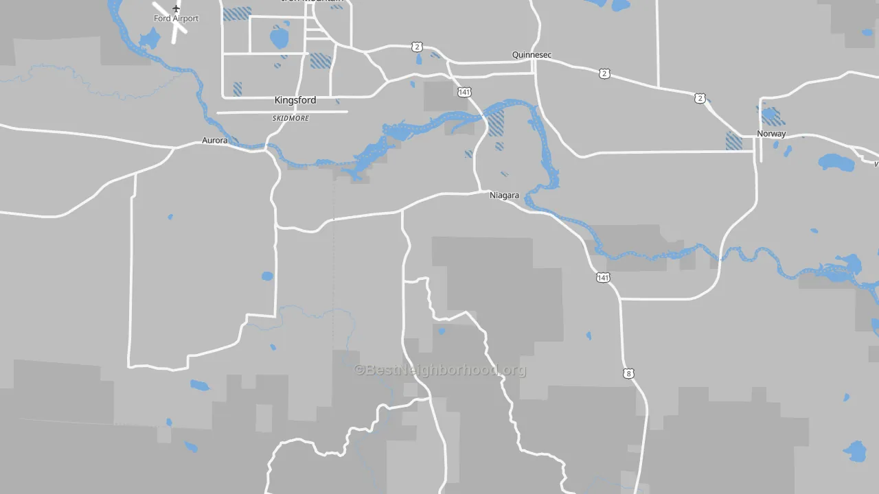 Transit Grade map of Niagara, WI