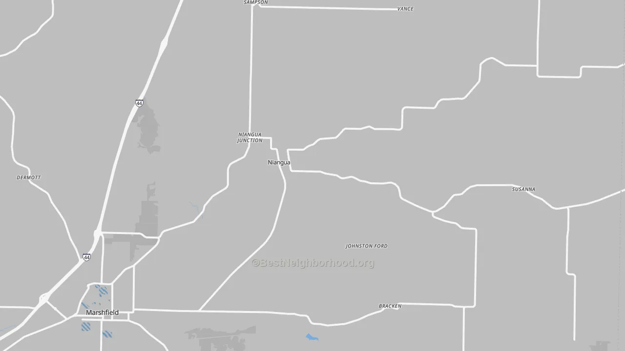 Transit Grade map of Niangua, MO