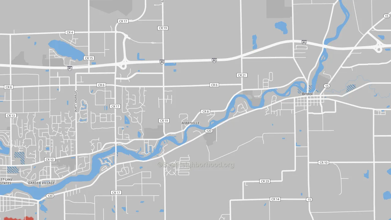 Transit Grade map of Nibbyville, IN