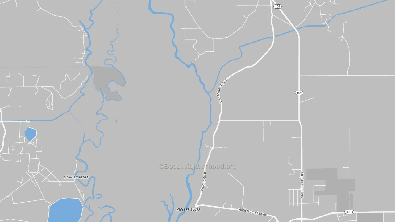 Transit Grade map of Niblett Bluff, LA