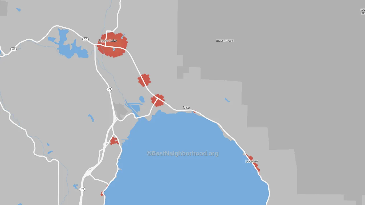 Transit Grade map of Nice, CA