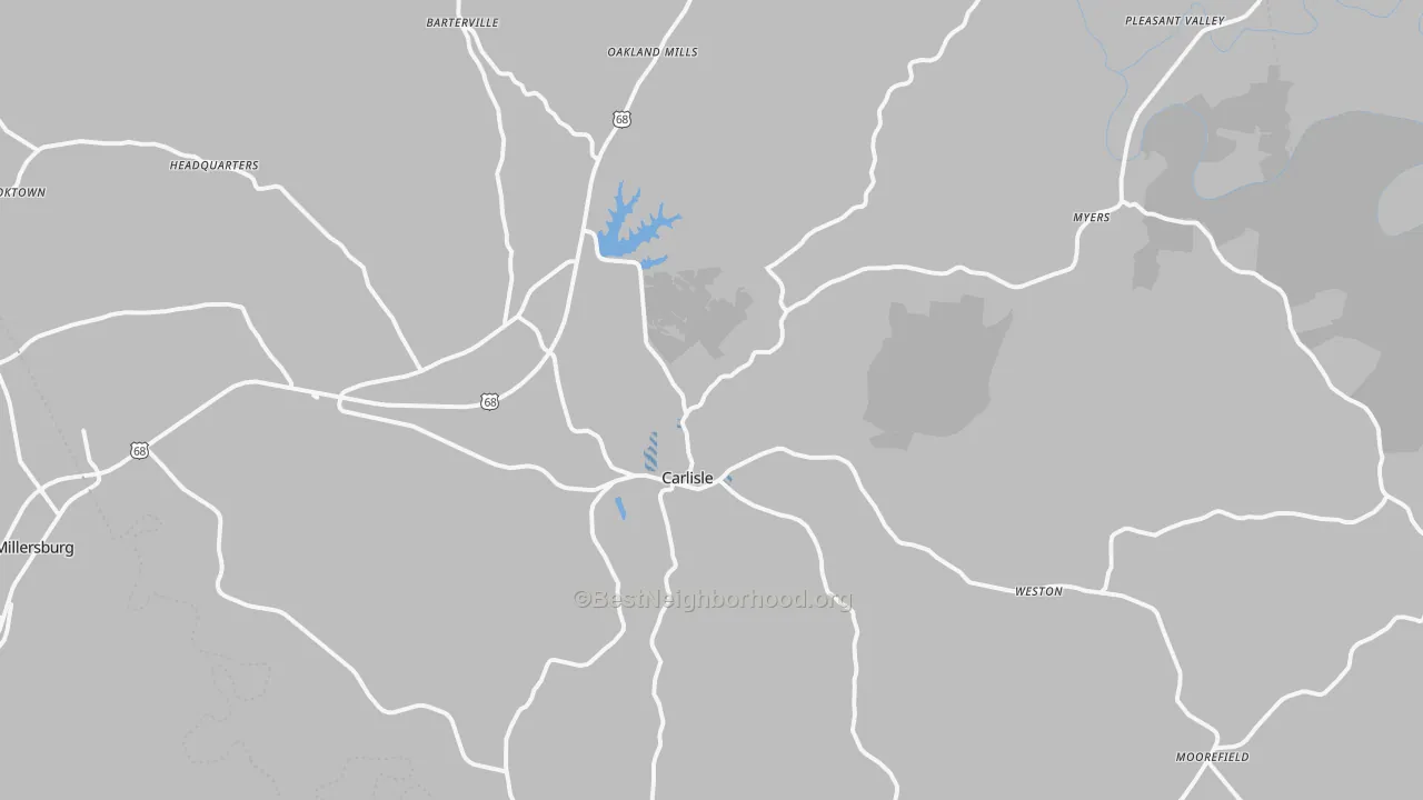 Transit Grade map of Nicholas County, KY