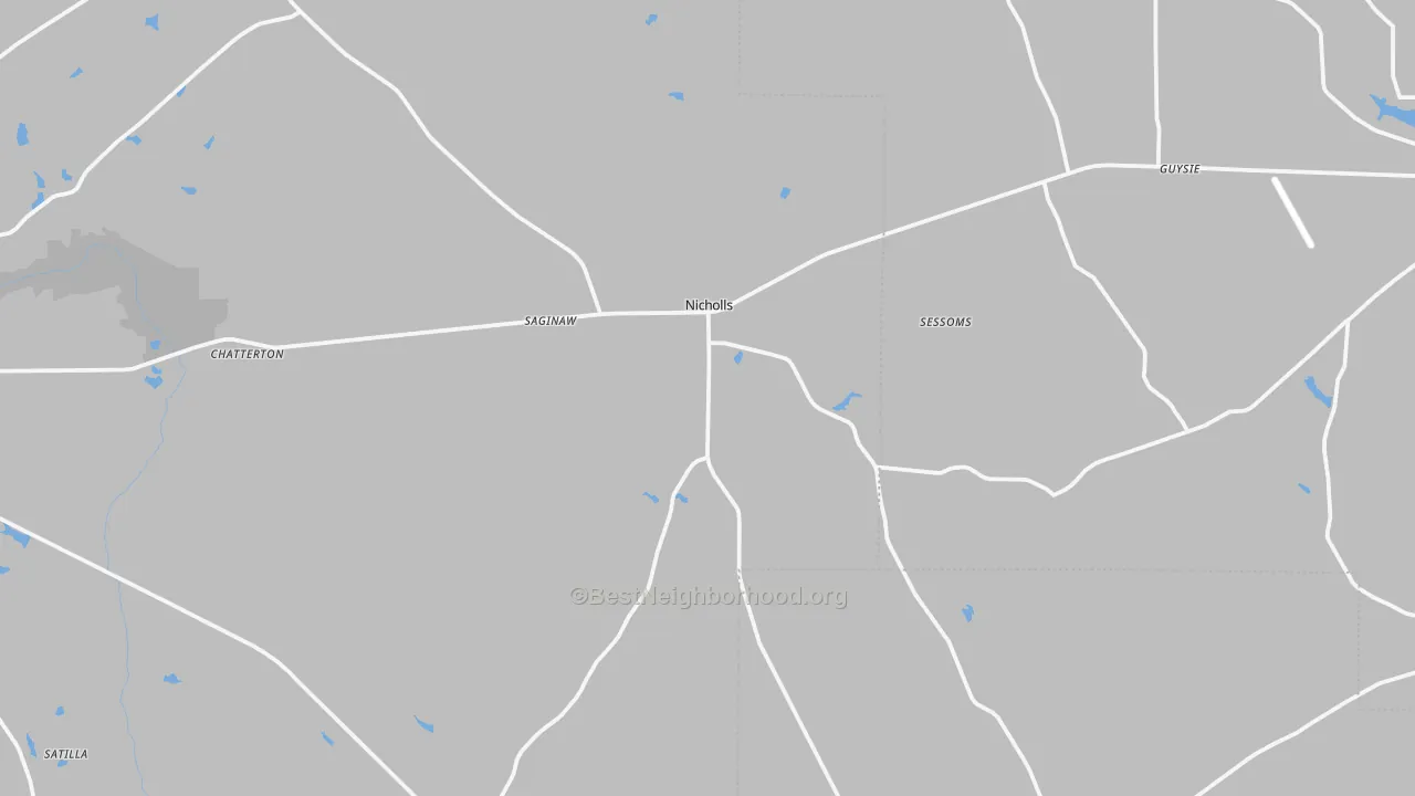 Transit Grade map of Nicholls, GA