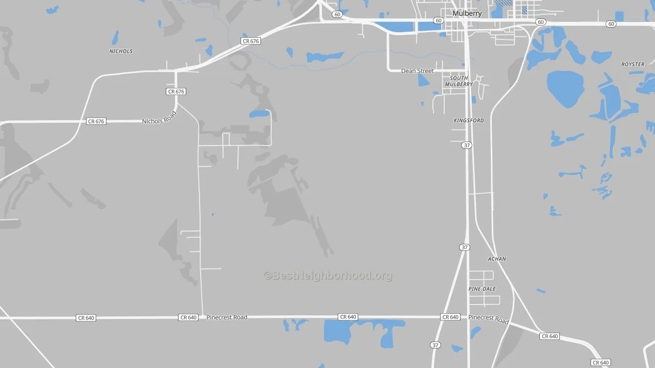 Transit Grade map of Nichols, FL