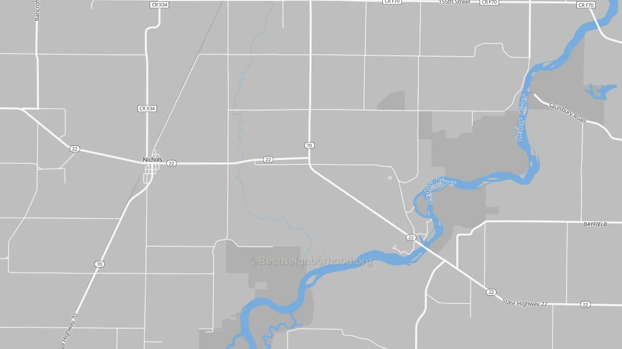 Transit Grade map of Nichols, IA