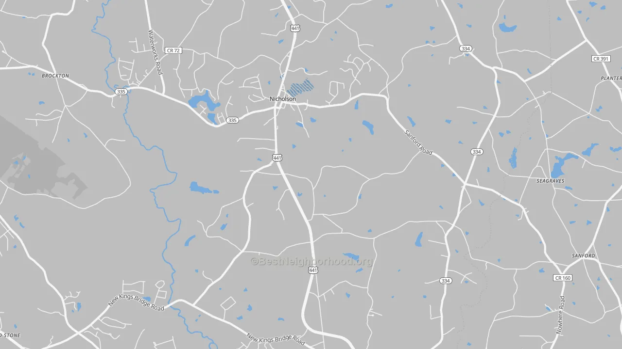 Transit Grade map of Nicholson, GA