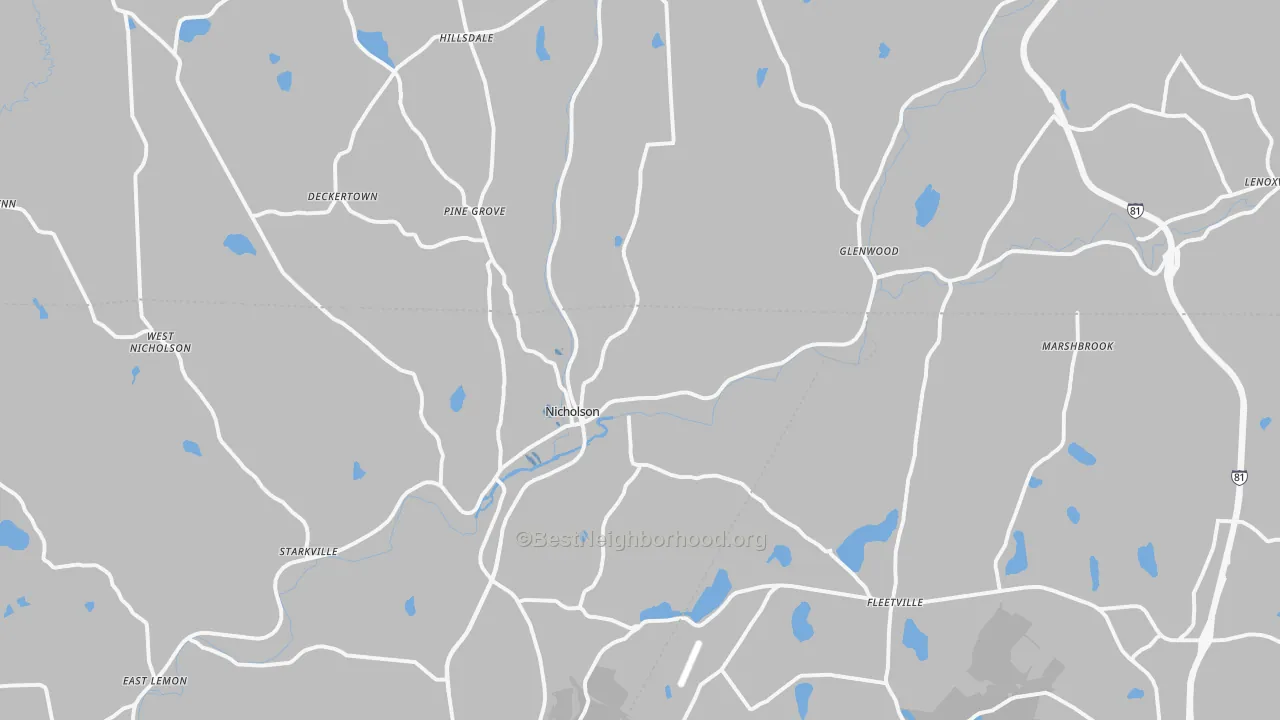 Transit Grade map of Nicholson, PA