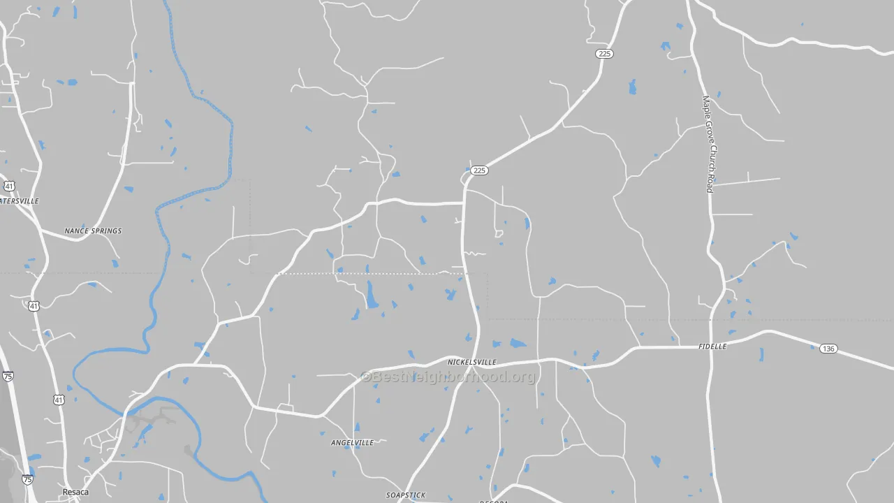 Transit Grade map of Nickelsville, GA