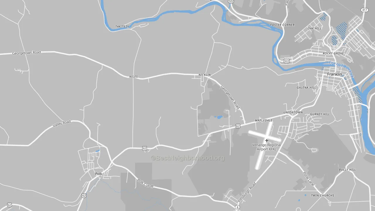 Transit Grade map of Nicklin, PA