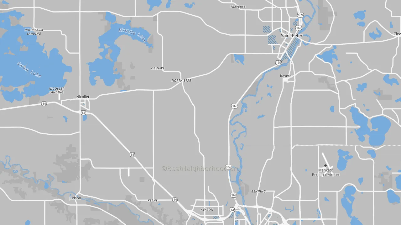 Transit Grade map of Nicollet County, MN