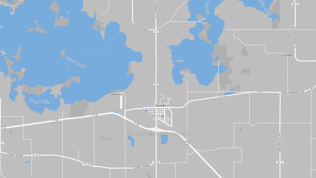 Transit Grade map of Nicollet, MN