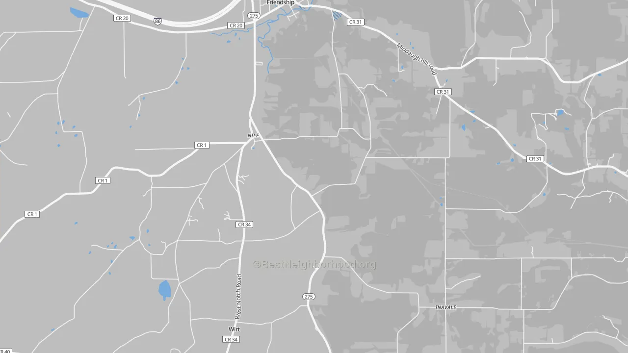 Transit Grade map of Nile, NY