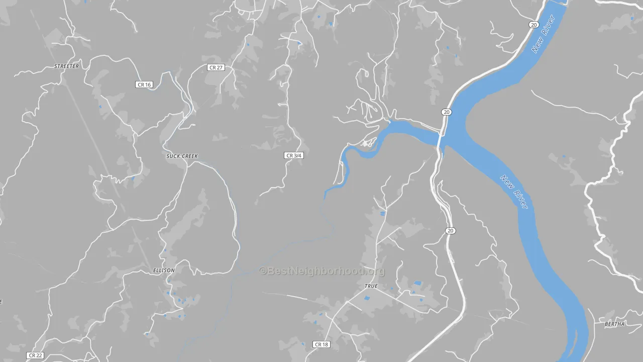 Transit Grade map of Nimitz, WV