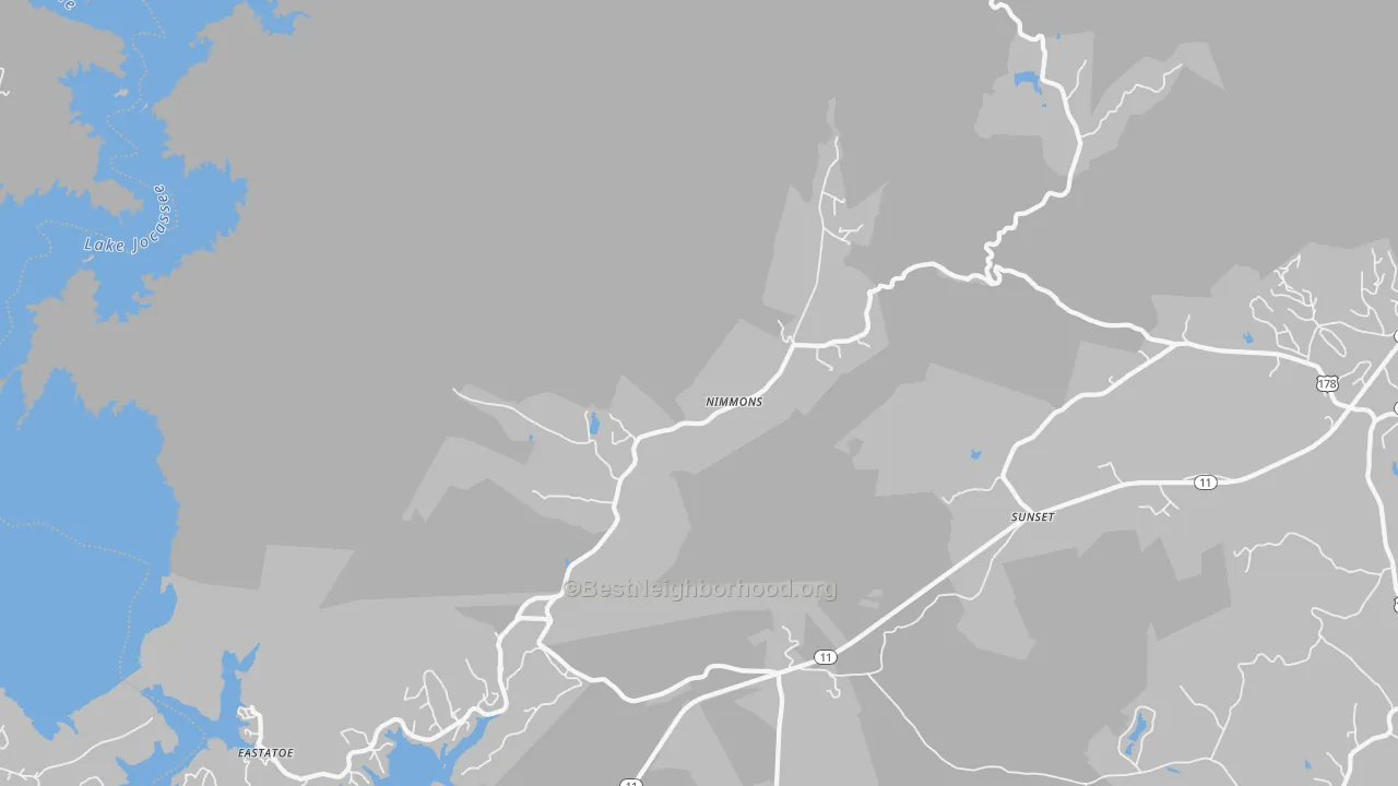 Transit Grade map of Nimmons, SC