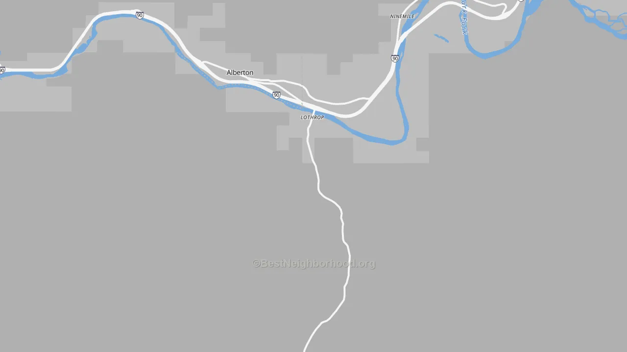 Transit Grade map of Ninemile, MT