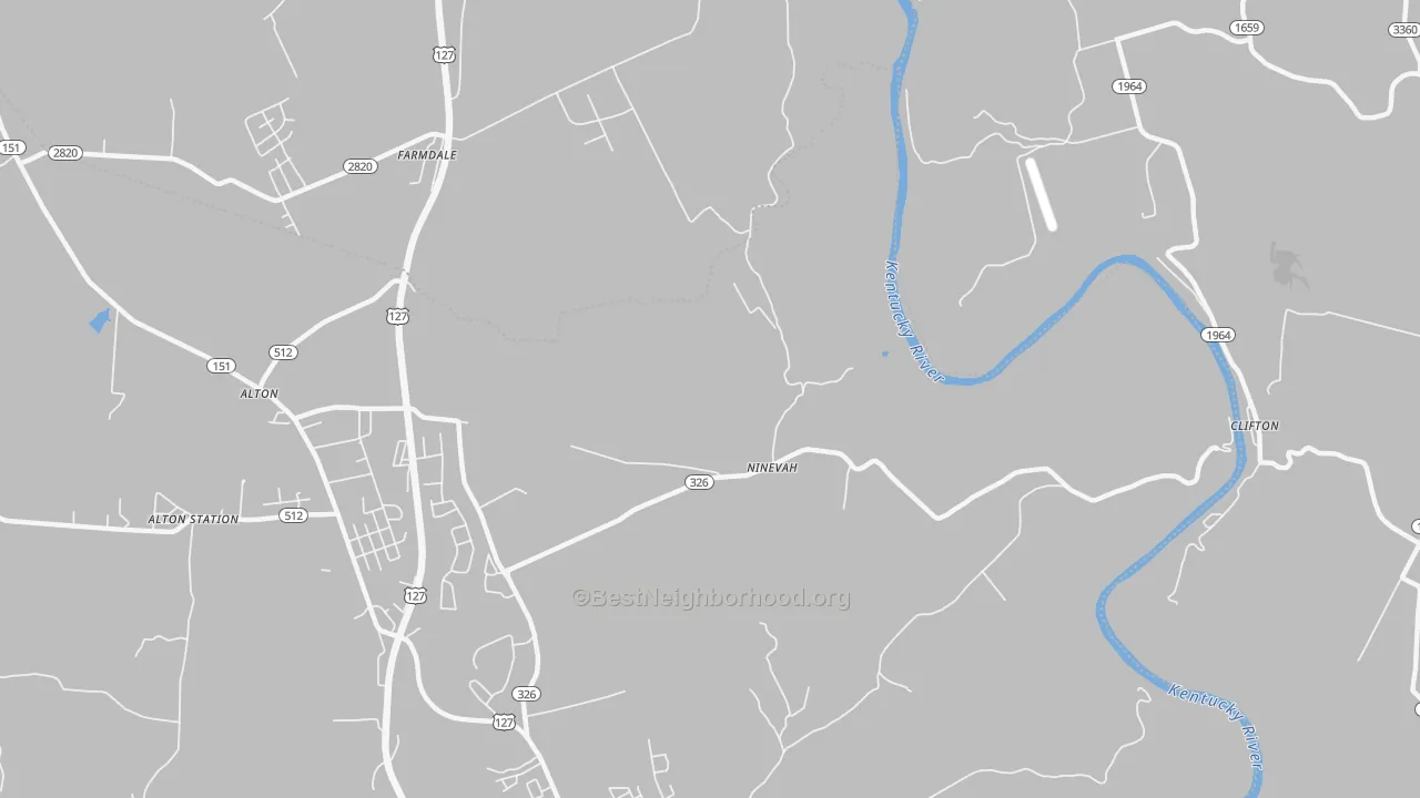 Transit Grade map of Ninevah, KY