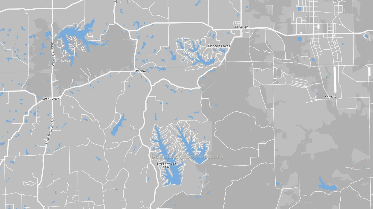 Transit Grade map of Nineveh, IN