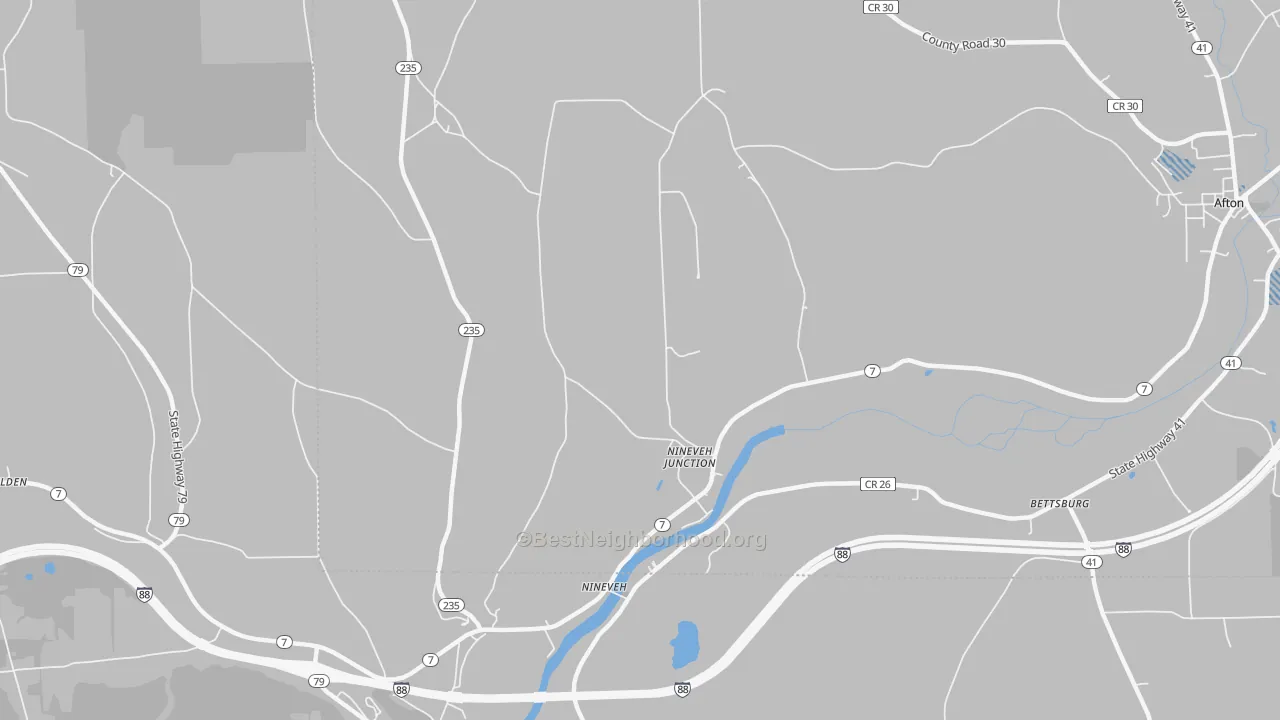 Transit Grade map of Nineveh Junction, NY