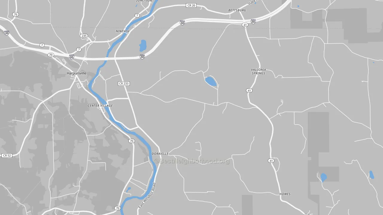 Transit Grade map of Nineveh, NY