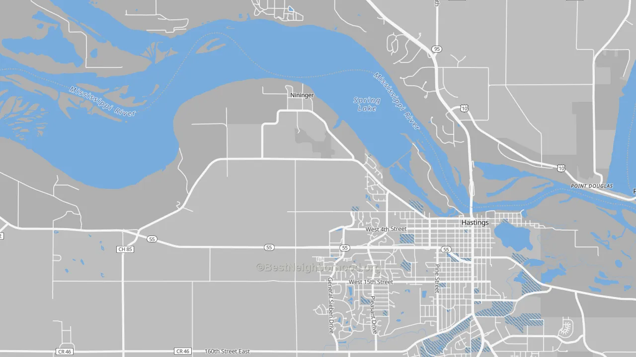 Transit Grade map of Nininger, MN