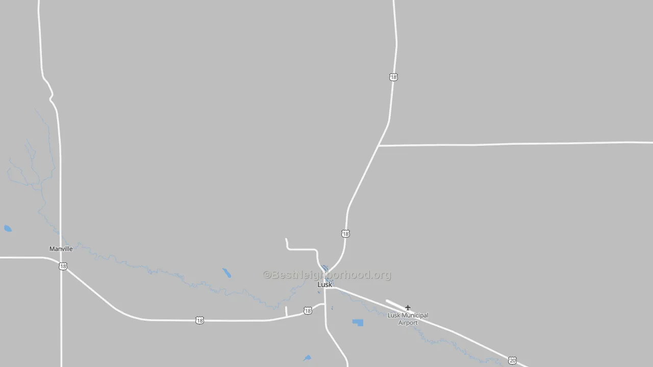 Transit Grade map of Niobrara County, WY